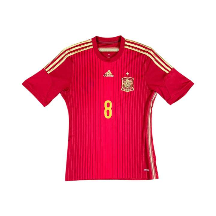 2013-14 Spain Adidas Home Shirt #8 XAVI - 9/10 - (M)