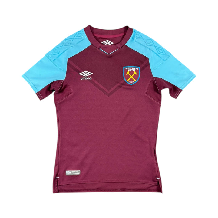 2017-18 West Ham Umbro Home Shirt - 8/10 - (9-10 Years)