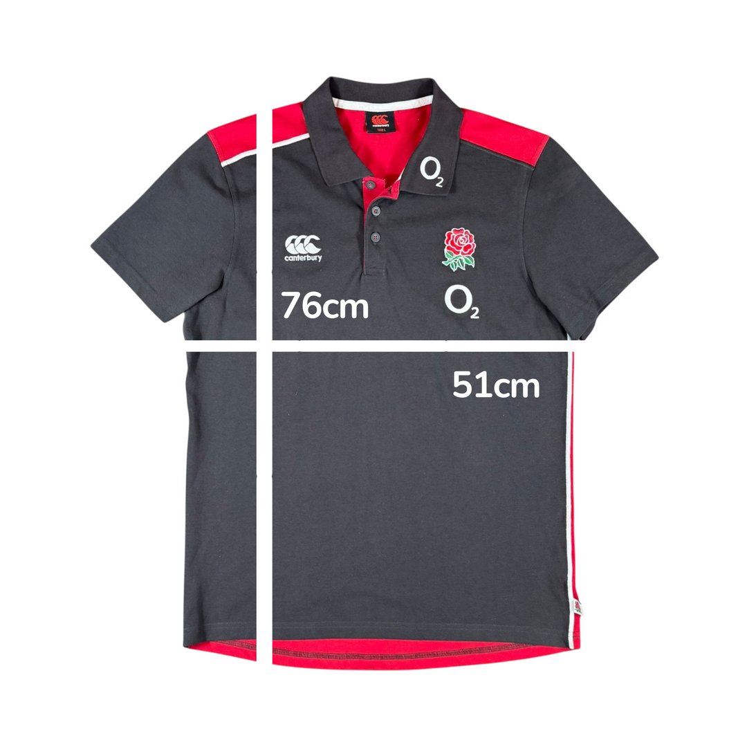 2018-19 England Canterbury Rugby Polo Shirt - 9/10 - (L)