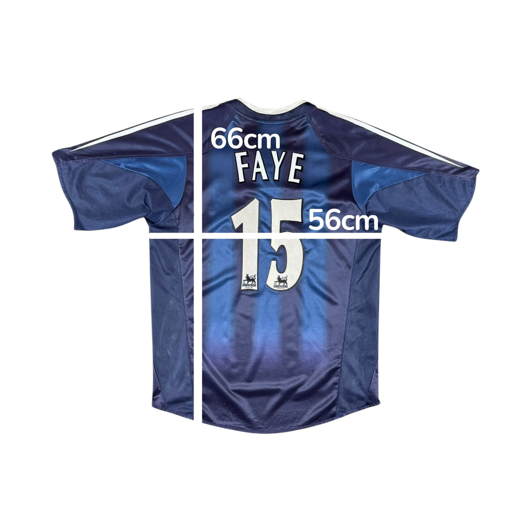 2004-05 Newcastle Adidas Away Shirt #15 FAYE - 9/10 - (M)