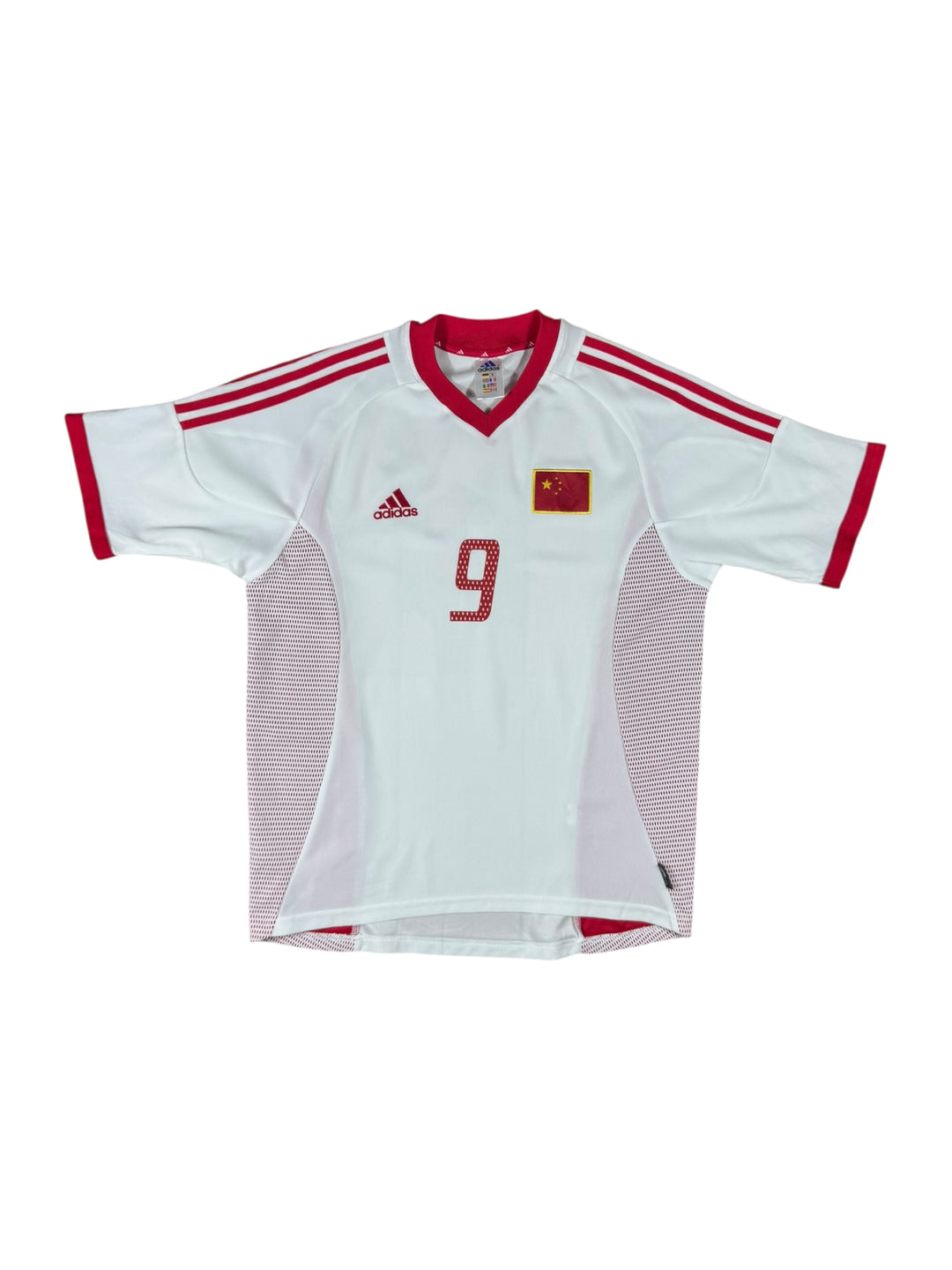 2002/04 China Adidas Away Football Shirt #9 M Y MA - 8/10 - (M)
