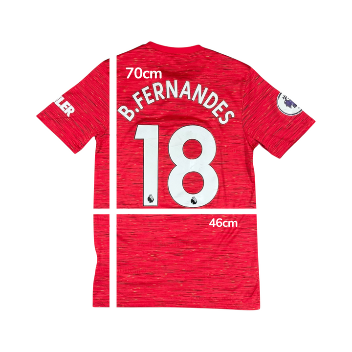 2020-21 Manchester United Adidas Home Shirt #18 FERNANDES - 7/10 - (S)