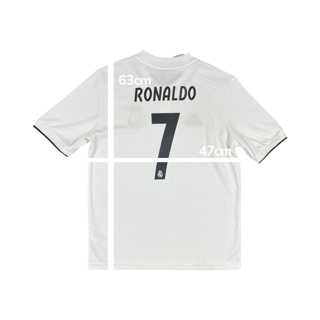 2018-19 Real Madrid Adidas Home Shirt #7 RONALDO - 8/10 - (13-14 Years)