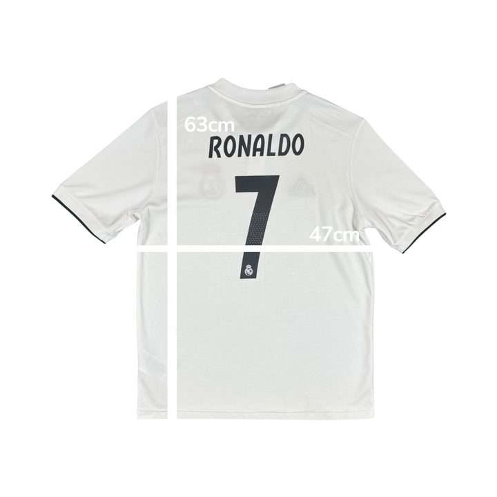 2018-19 Real Madrid Adidas Home Shirt #7 RONALDO - 8/10 - (13-14 Years)
