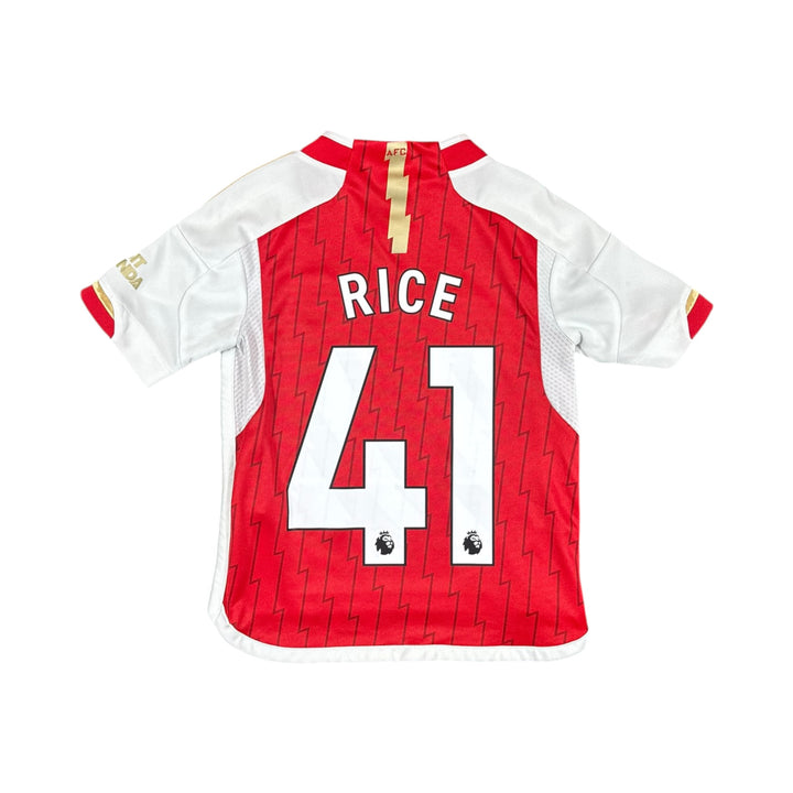 2023-24 Arsenal Adidas Home Shirt #41 RICE - 9/10 - (5-6 Years)