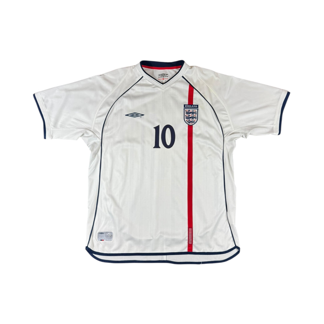 2001-03 England Umbro Home Shirt #10 OWEN - 9/10 - (XL)