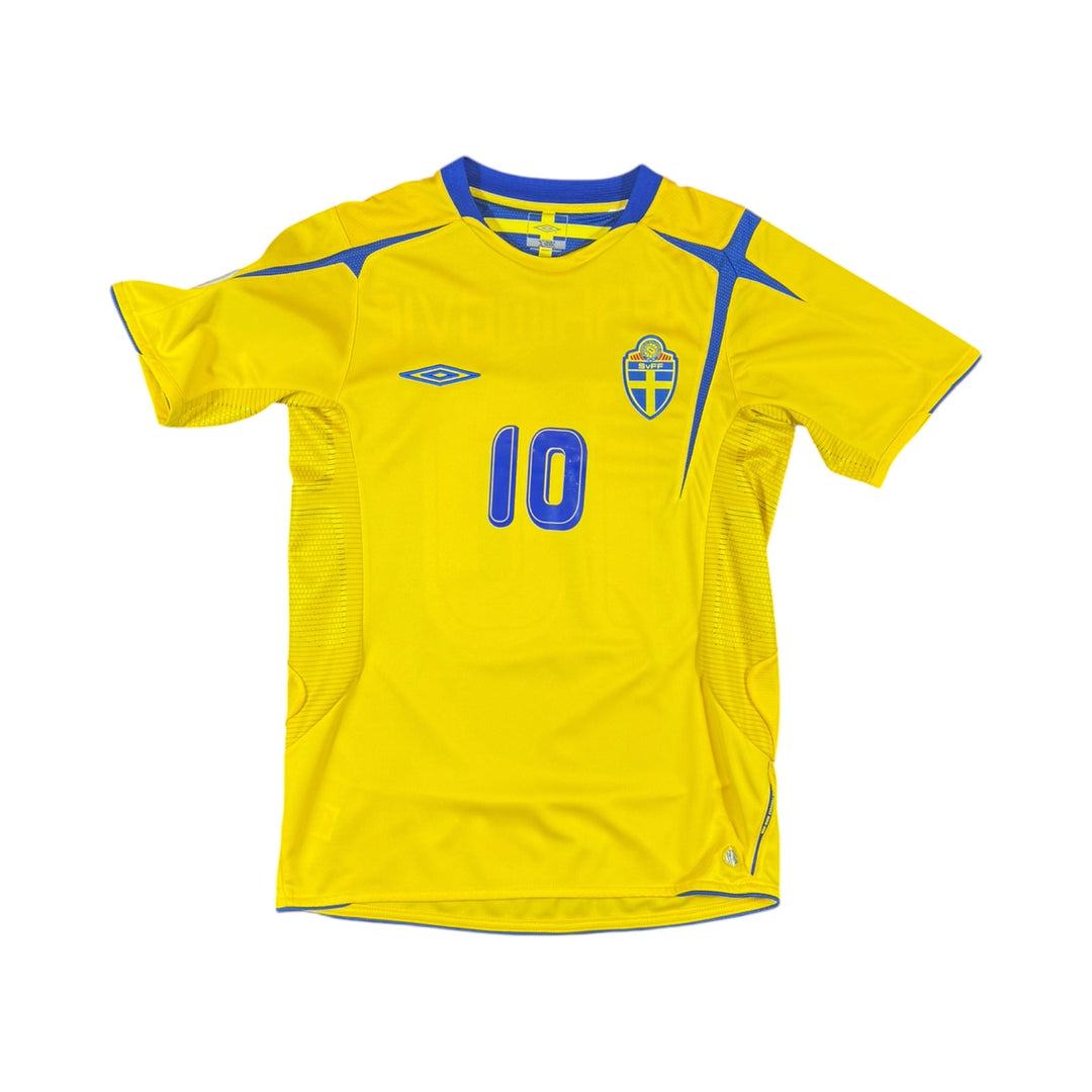 2005-06 Sweden Umbro Home Shirt IBRAHIMOVIC #10 - 10/10 - (S)