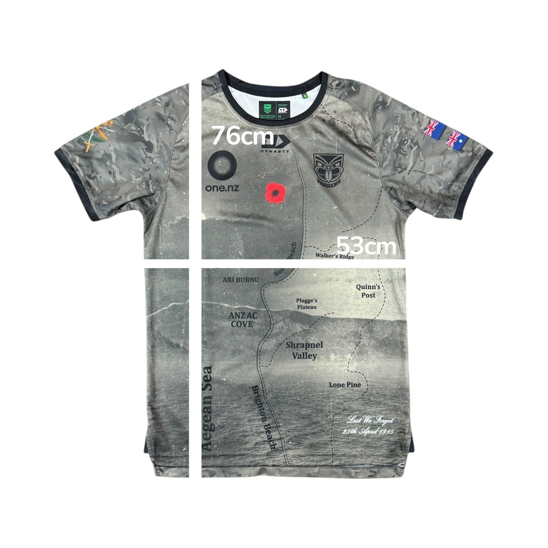 2025 New Zealand Warriors ANZAC Pre-Match Rugby Shirt - 10/10 - (M)