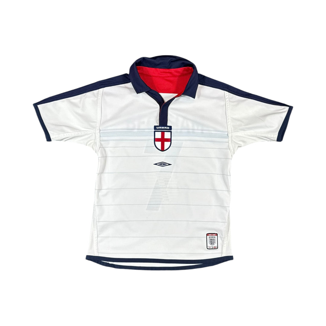 2003-05 England Home Reversible Shirt BECKHAM #7 - 8/10 - (6-7 Years)