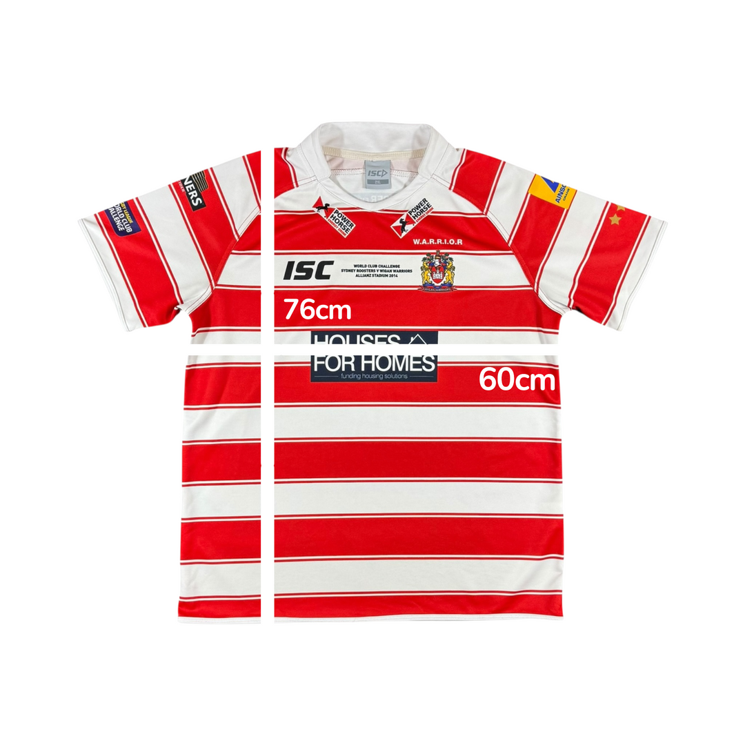2014 Wigan Warriors ISC Rugby League Shirt #13 LOCKERS - 9/10 - (2XL)