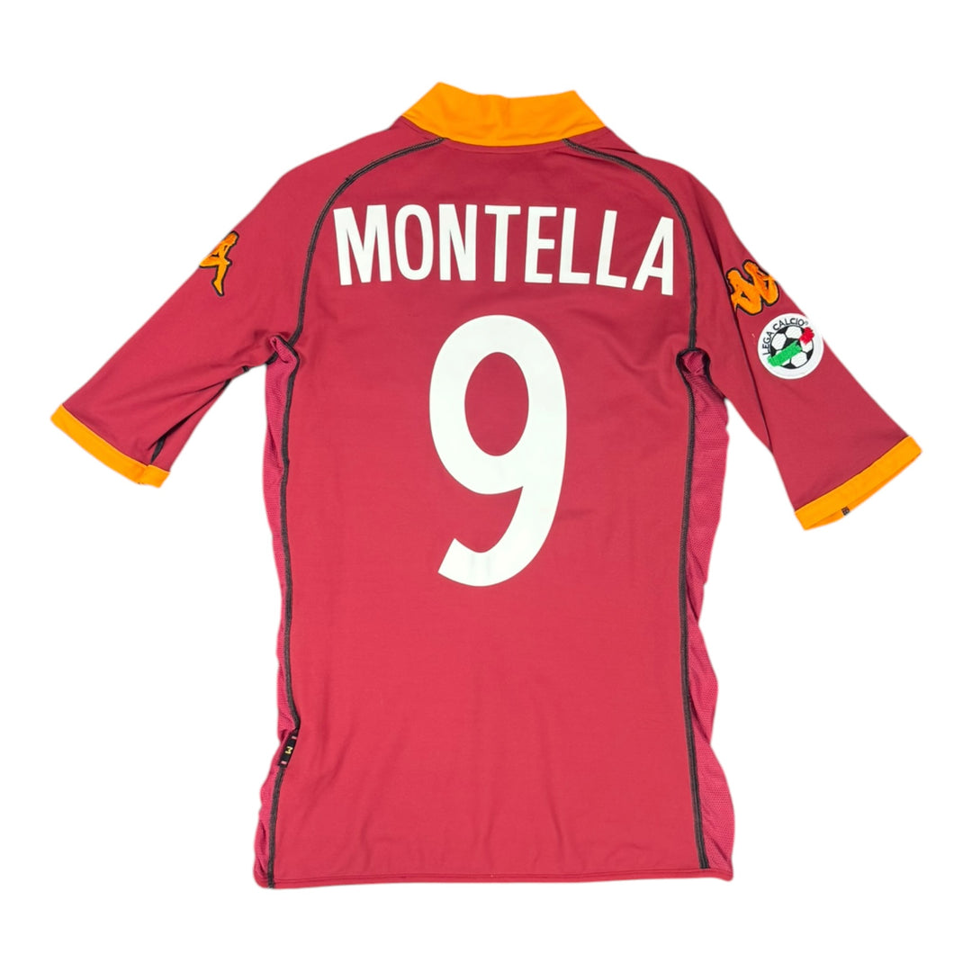 2002-03 Roma Home Shirt MONTELLA #9 - 7/10 - (M)
