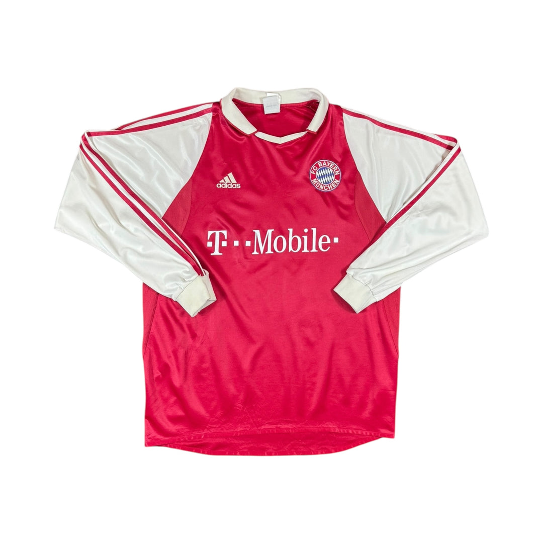 2003-04 Bayern Munich Adidas Home Longsleeve Shirt #13 BALLACK - 9/10 - (L)