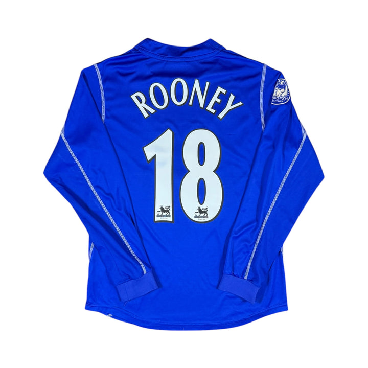 2002-03 Everton Home L/S Shirt ROONEY #18 - 8/10 - (L)