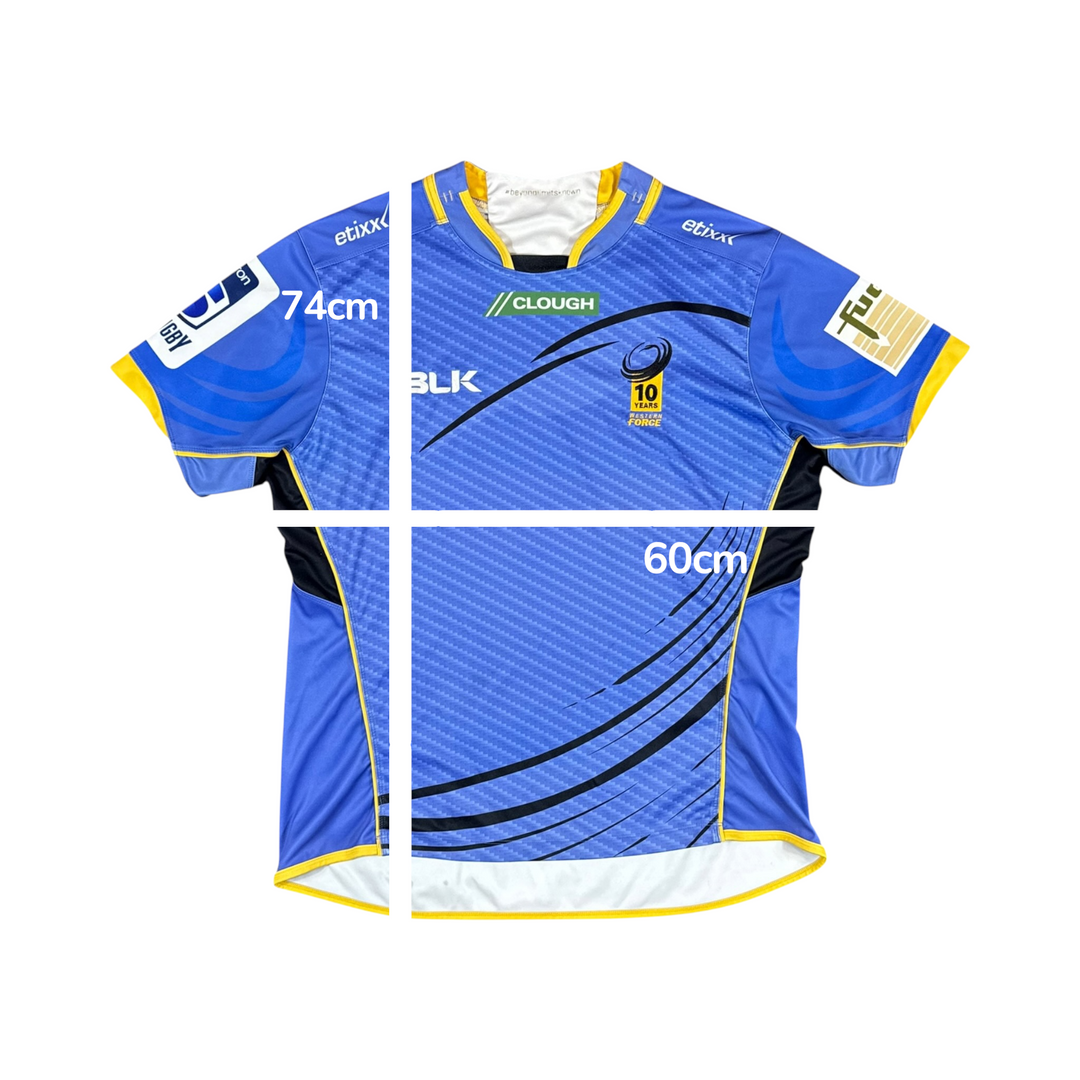 2015 Western Force Home Rugby Shirt - 7/10 - (XL)
