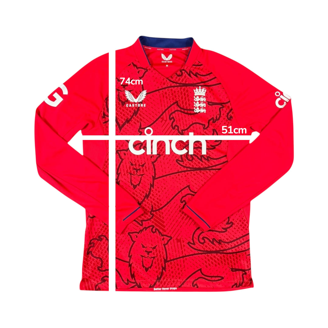 2022 England Cricket Castore Long Sleeve Shirt - 9/10 - (M)