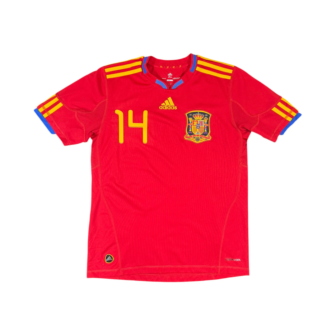 2009-10 Spain Adidas Home Shirt ALONSO #14 - 9/10 - (M)