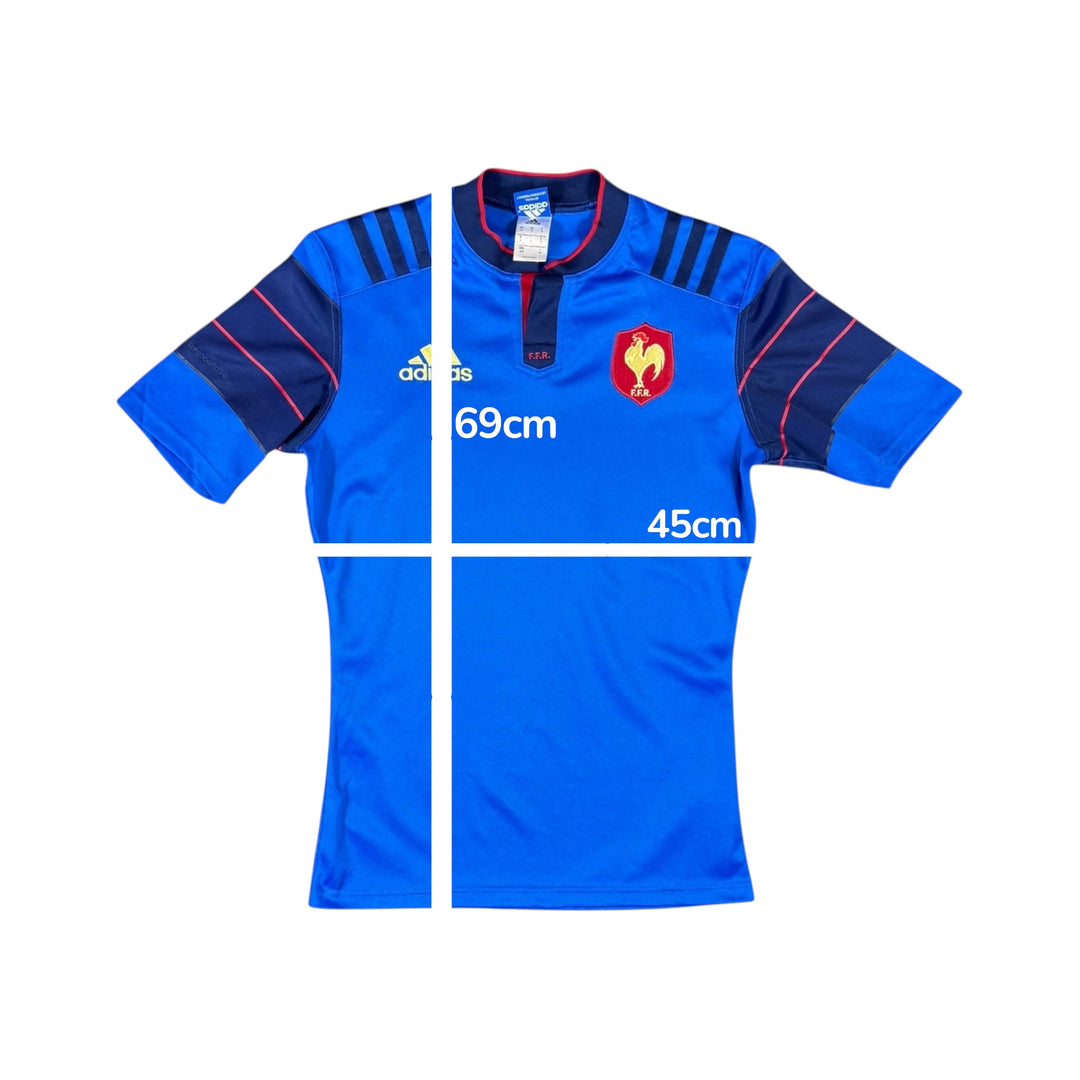 2015-16 France Adidas Home Rugby Shirt - 8/10 - (S)