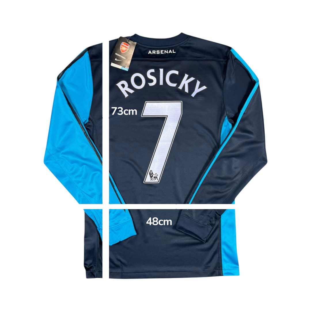 2011-12 Arsenal Nike Away L/S Shirt #7 ROSICKY Brand New (S)