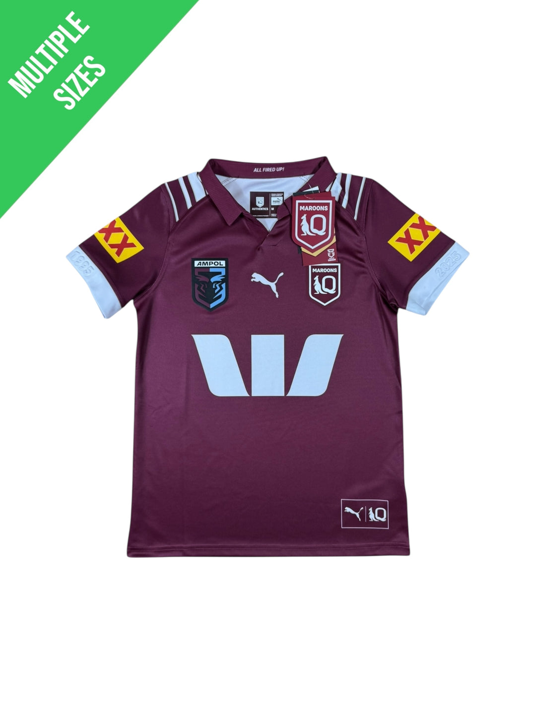 2025 Queensland Puma Maroons State of Origin Home Rugby Shirt Brand New Womens