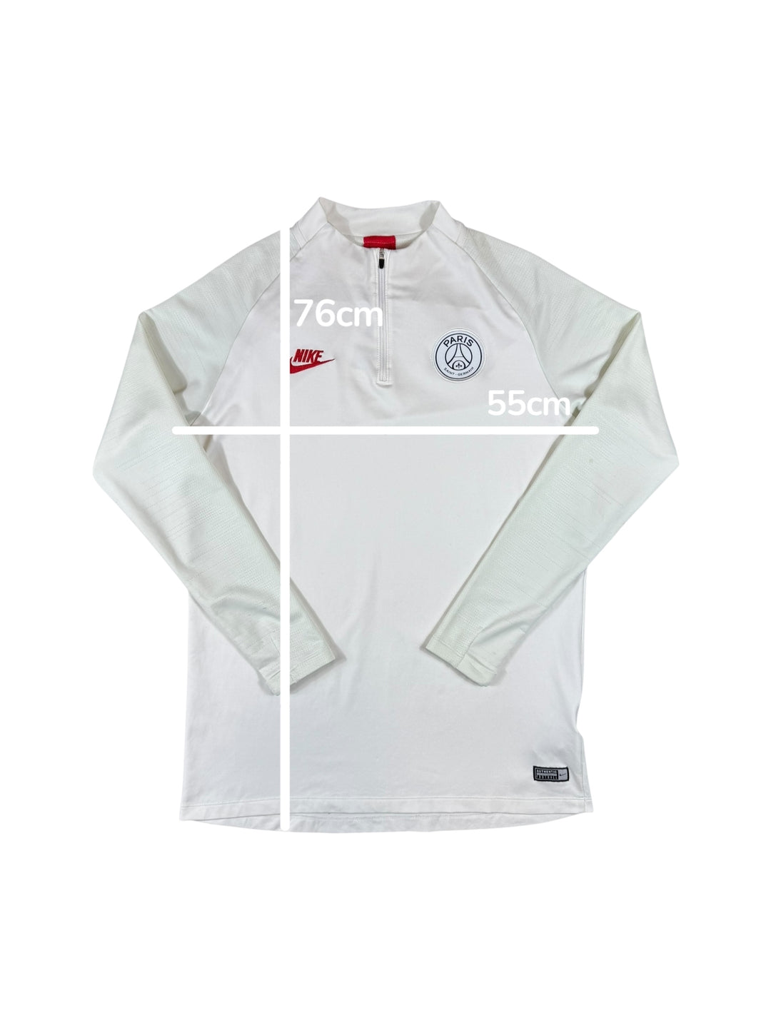 2019/20 Paris Saint Germain Nike 1/4 Zip Training Longsleeve Shirt - 7/10 - (L)
