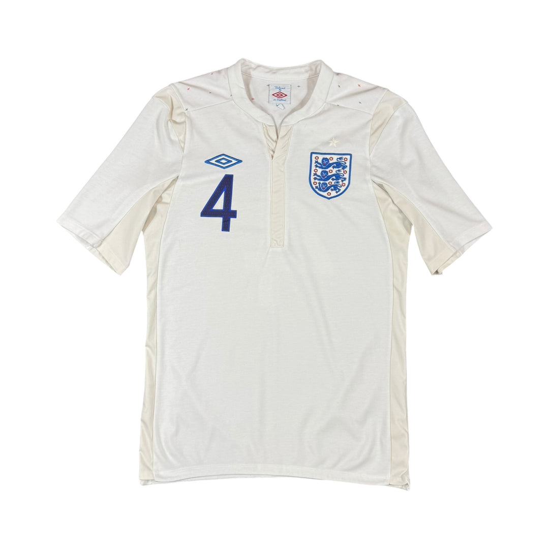 2010-11 England Umbro Home Shirt GERRARD #4 - 9/10 - (M)