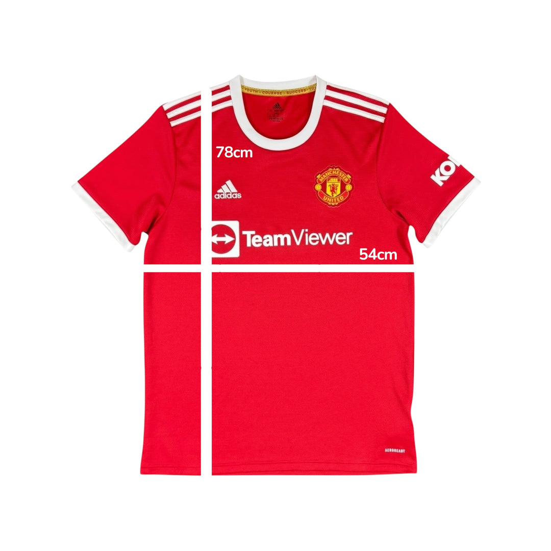 2021-22 Manchester United Adidas Home Shirt - 9/10 - (L)