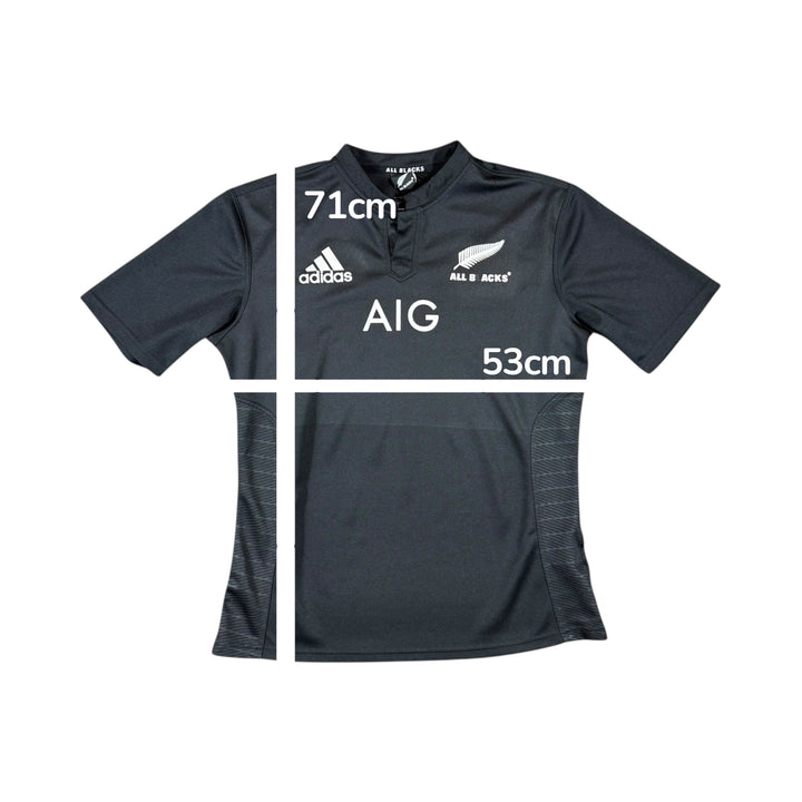2016-17 New Zealand Adidas Home Rugby Shirt - 9/10 - (L)