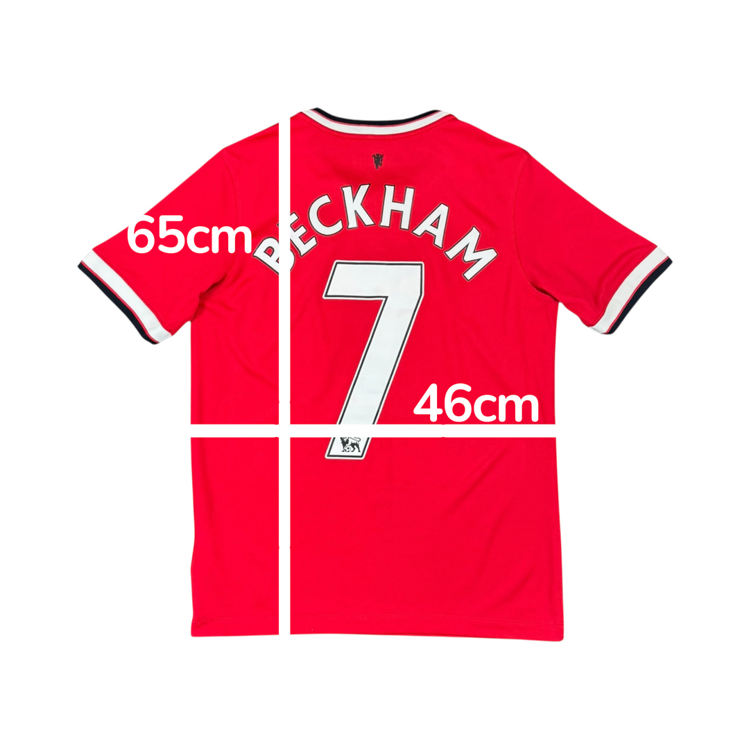 2014-15 Manchester United Nike Home Shirt BECKHAM #7 - 9/10 - (15-16 Years)
