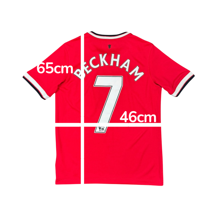 2014-15 Manchester United Nike Home Shirt BECKHAM #7 - 9/10 - (15-16 Years)