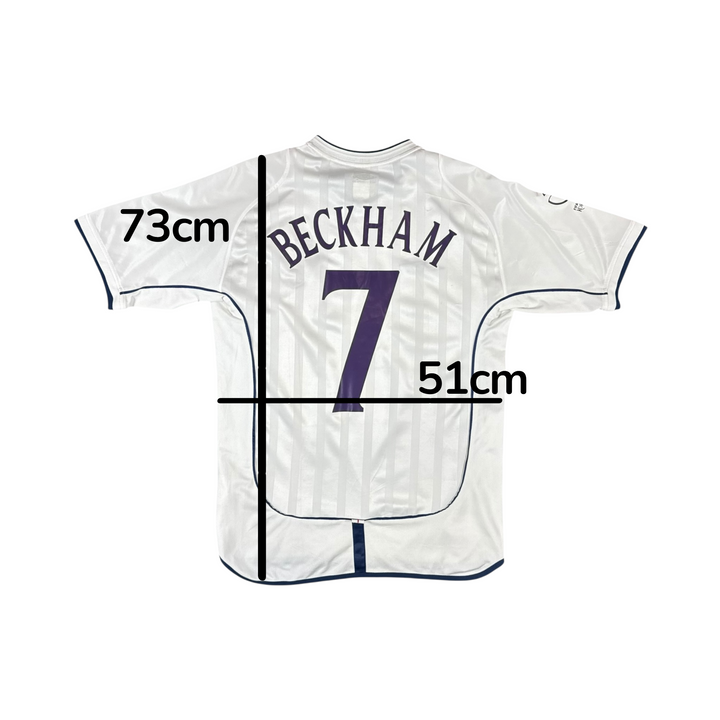 2001-03 England Umbro Home Shirt BECKHAM #7 - 8/10 - (M)