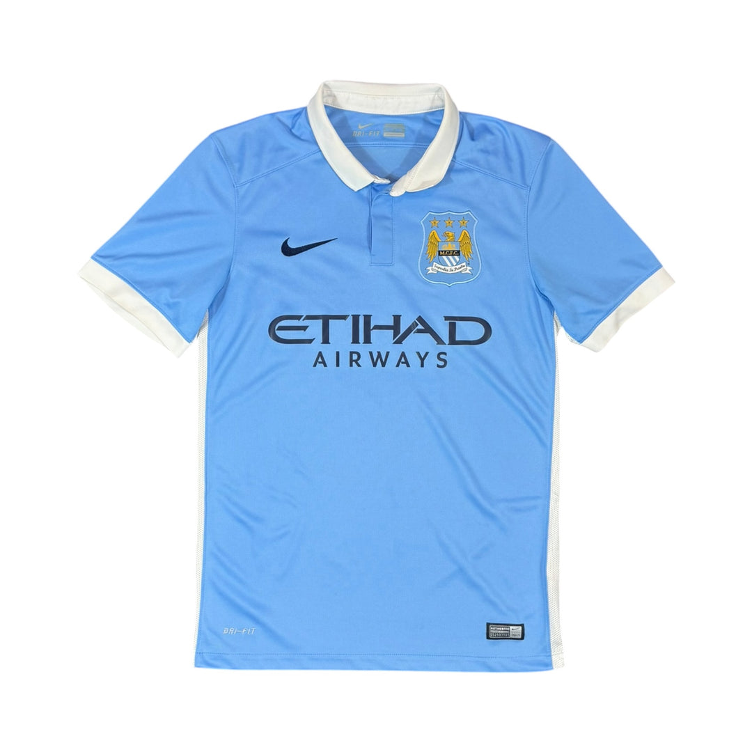 2015-16 Manchester City Nike Home Shirt KOMPANY #4 - 9/10 - (S)