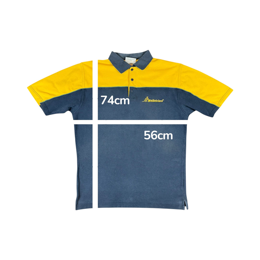 1990s Australia Wallabies Rugby Team Polo Shirt - 9/10 - (XL)