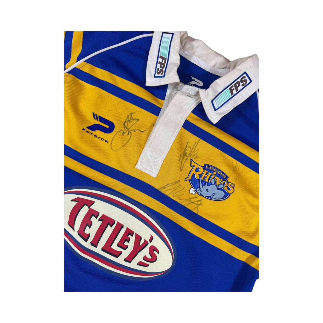 2005-06 Leeds Rhinos Patrick Home Rugby Shirt Signed - 9/10 - (M)