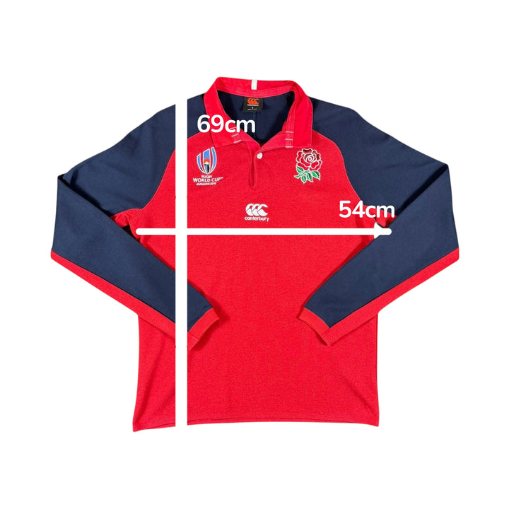 2019 England Canterbury Away Longsleeve Rugby Shirt - 10/10 - (S)