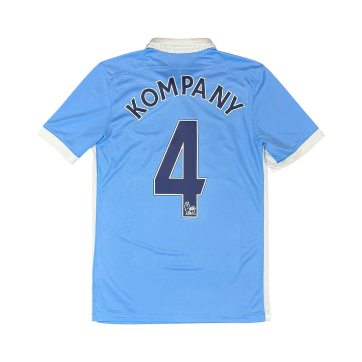 2015-16 Manchester City Nike Home Shirt KOMPANY #4 - 9/10 - (S)