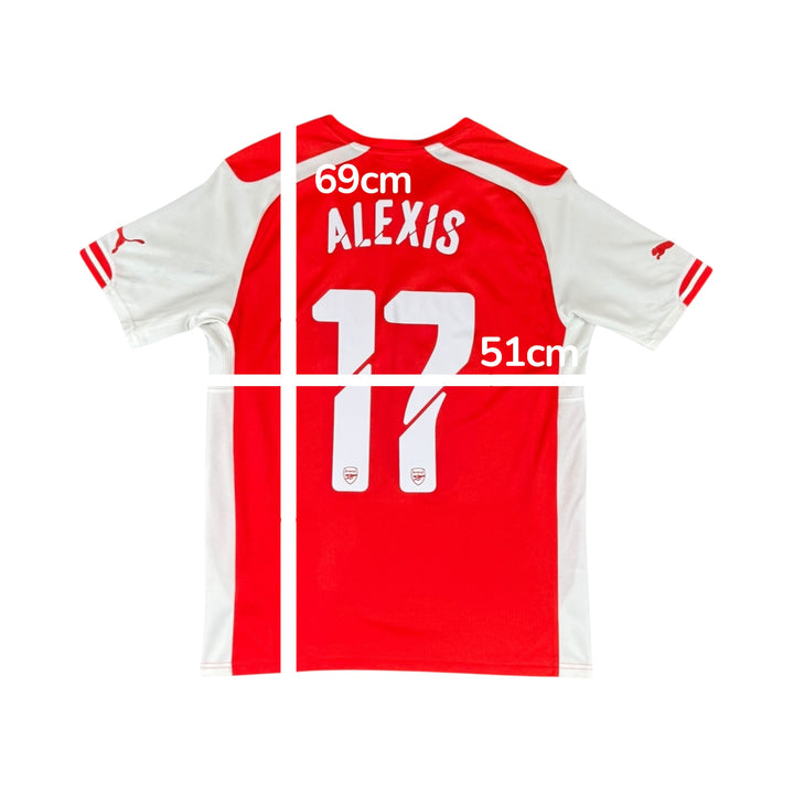 2014-15 Arsenal Puma Home Shirt #17 ALEXIS - 9/10 - (S)