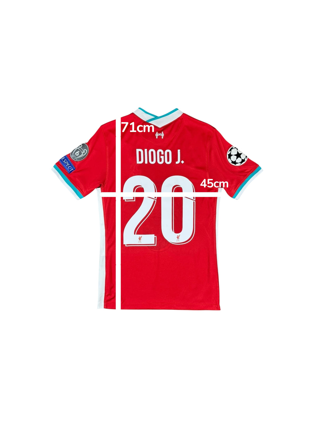 2020-21 Liverpool Nike Home Shirt Champions League #21 DIOGO JOTA - 9/10 - (S)
