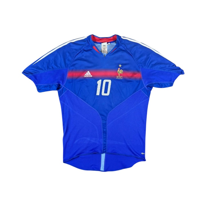 2004 France Adidas Home Shirt #10 ZIDANE - 8/10 - (XL)