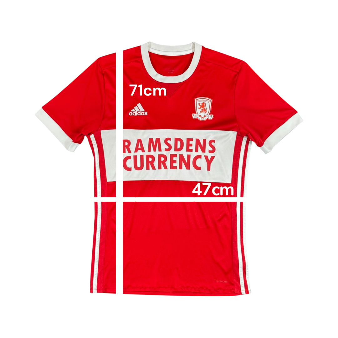 2017-18 Middlesbrough Adidas Home Shirt - 8/10 - (S)