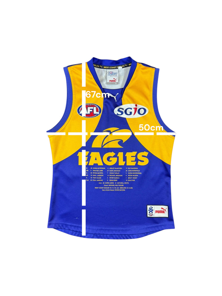 2012 West Coast Eagles Puma 1992 20th Anniversary Premiership Jersey - 7/10 - (M)