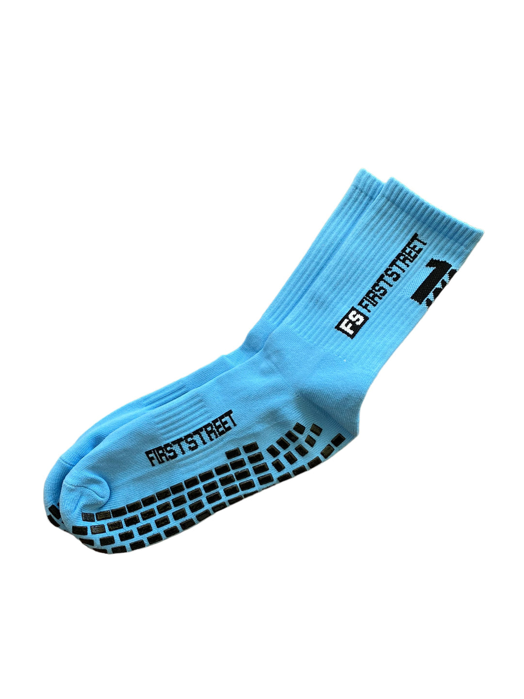 First Street Baby Blue Grip Socks (US7-US13)