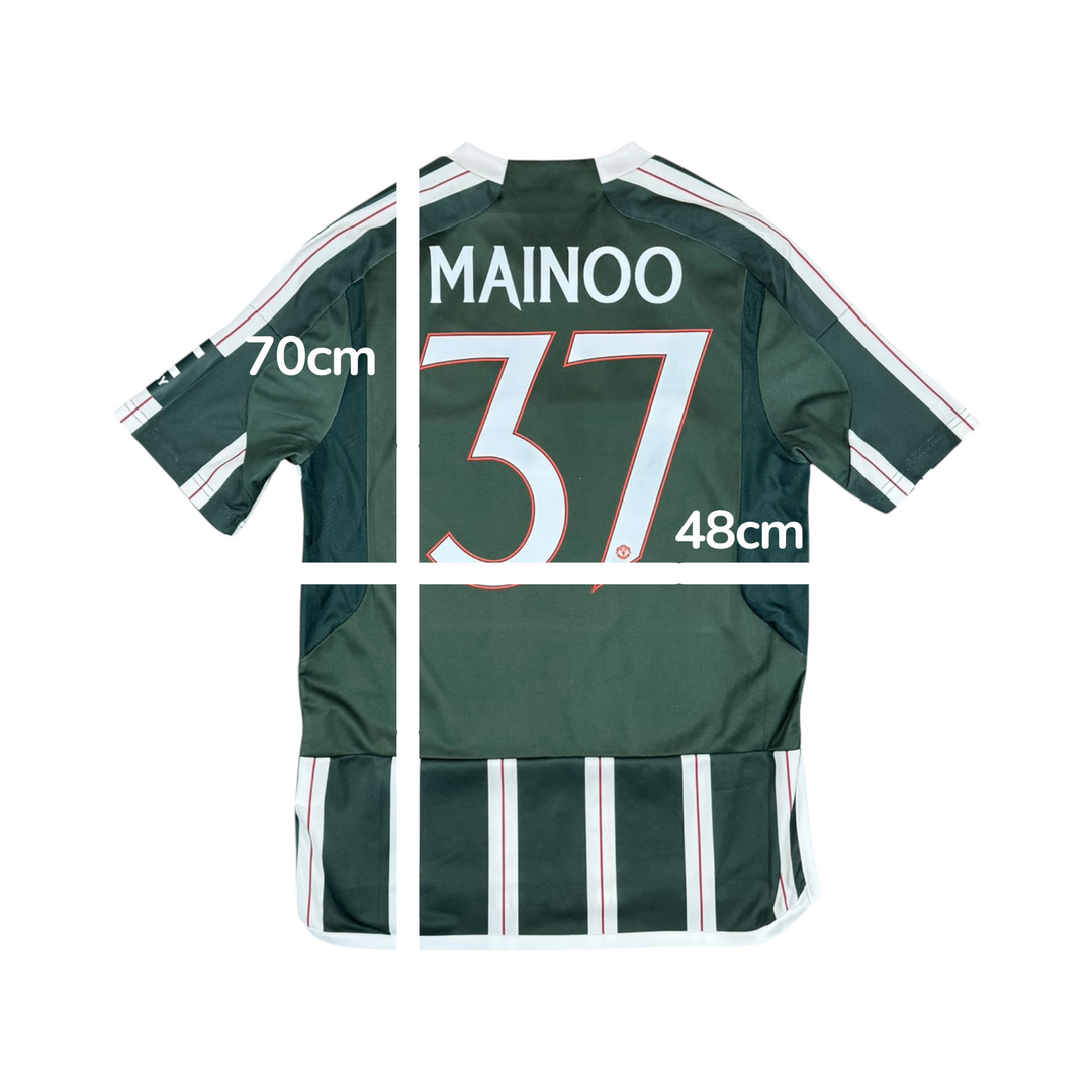 2023-24 Manchester United Adidas Away Shirt MAINOO #37 - 9/10 - (15-16 Years)