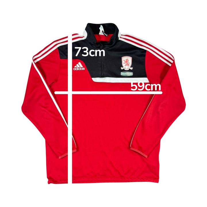 2013-14 Middlesbrough Adidas 1/4 Zip Track Jacket - 6/10 - (XL)