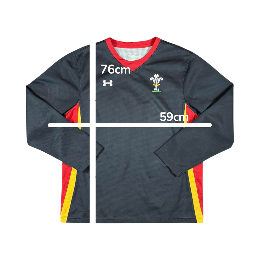 2016-17 Wales Under Armour Rugby Player Issue Training Shirt - 9/10 - (L)