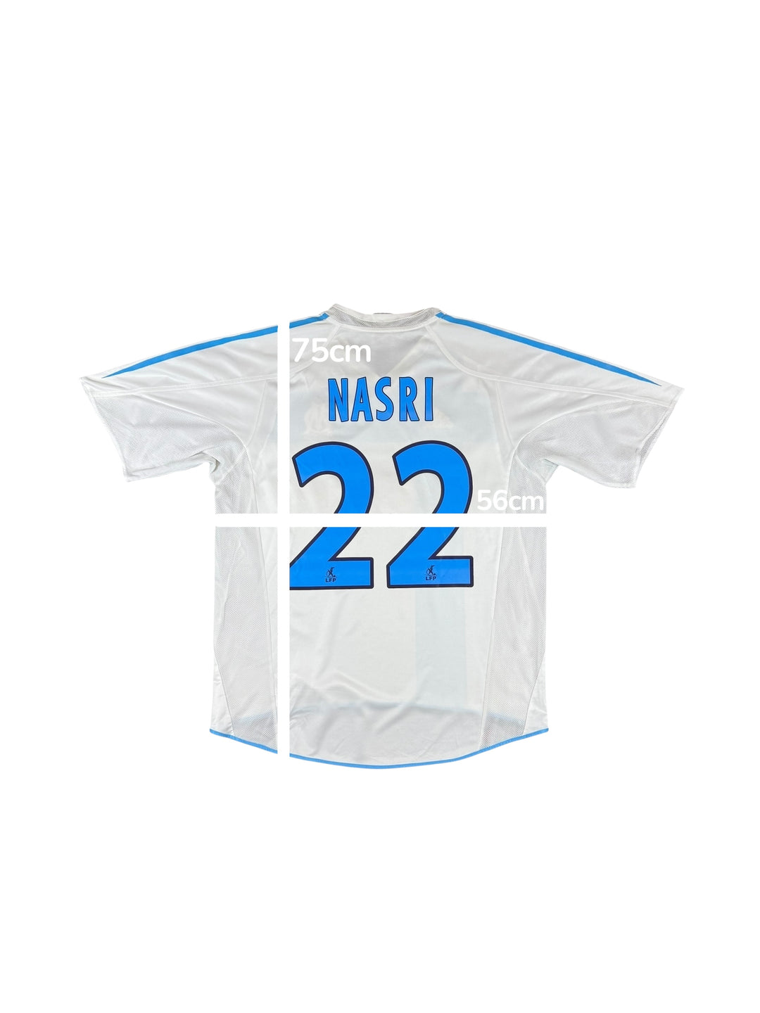 2004-05 Marseille Adidas Home Shirt #22 NASRI - 8/10 - (L)
