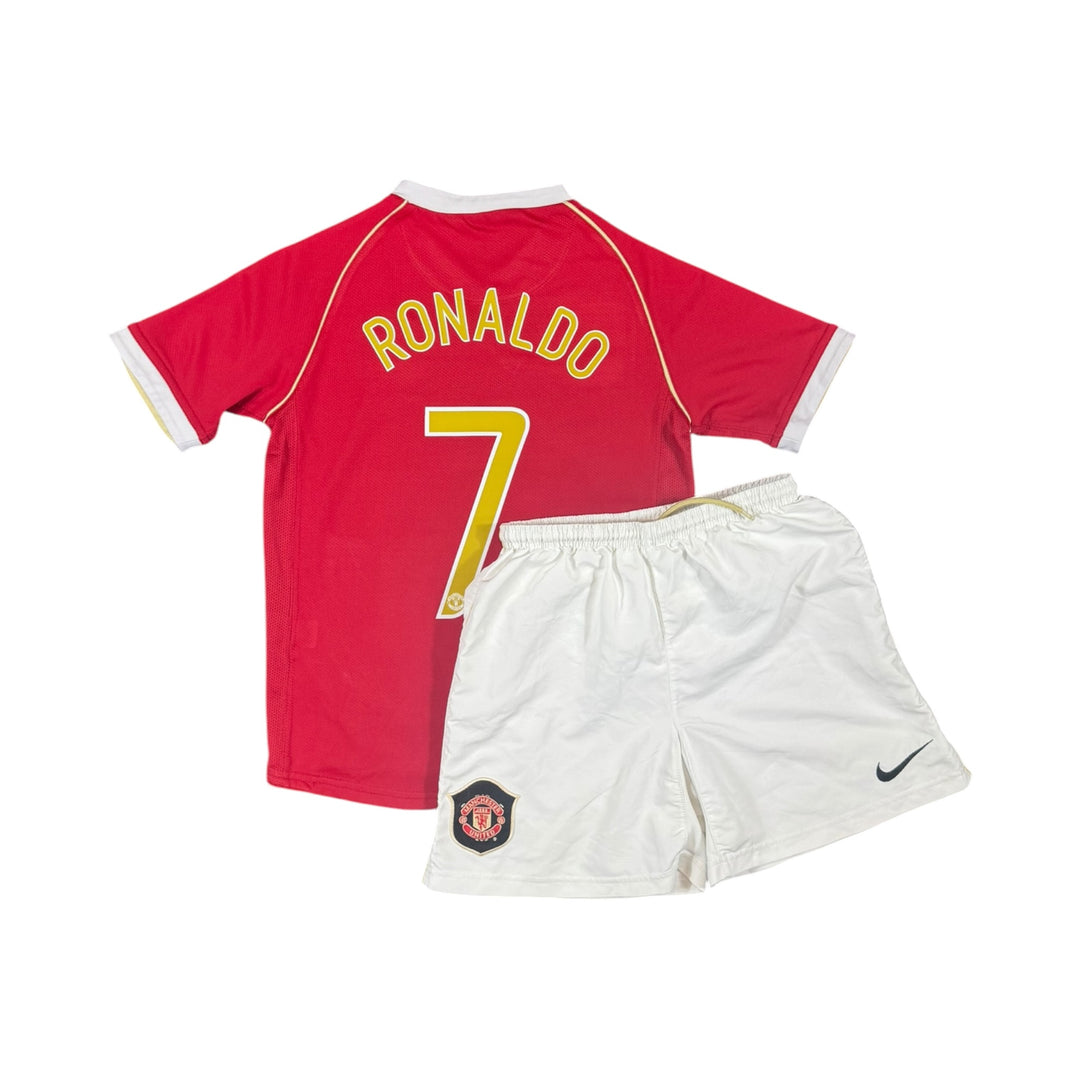 2006-07 Manchester United Home Shirt + Short RONALDO #7 - 8/10 - (8-10 Years)