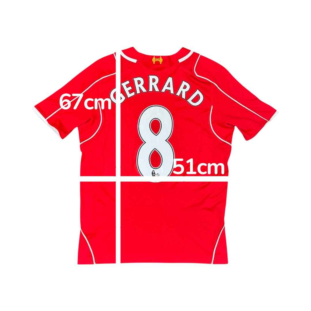 2014-15 Liverpool Warrior Home Shirt GERRARD #8 - 8/10 - (S)