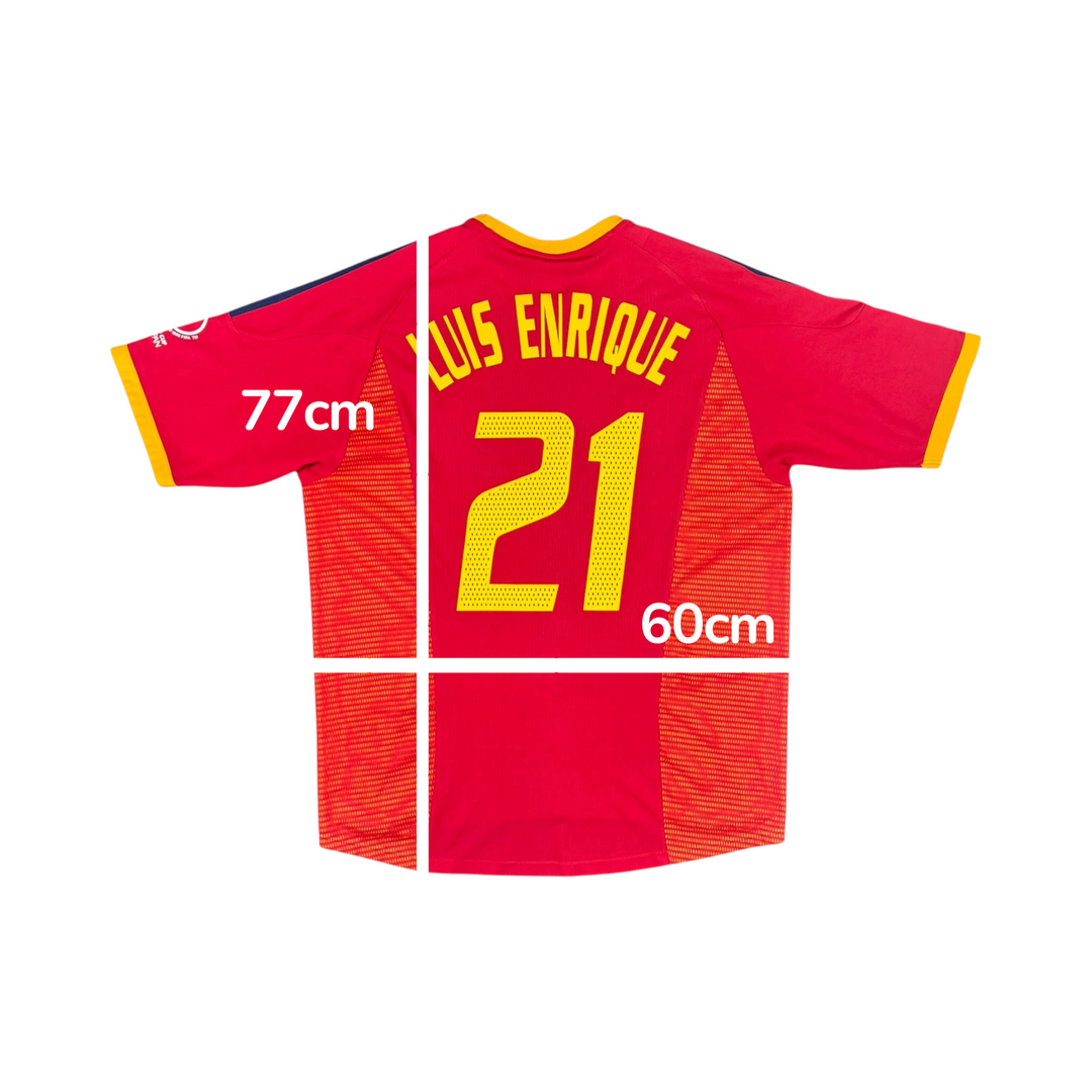 2002-04 Spain Adidas Home Shirt LUIS ENRIQUE #21 - 10/10 - (L)