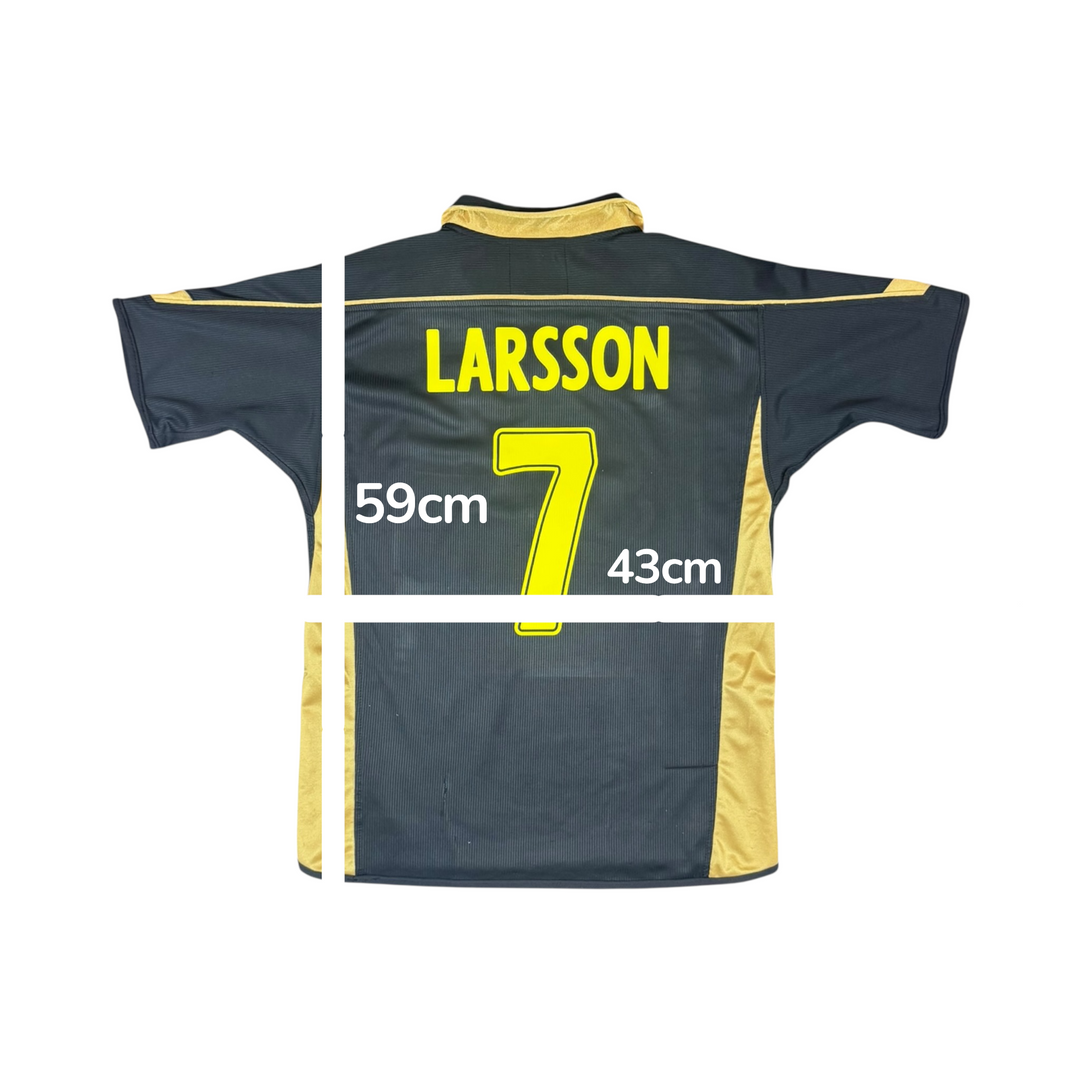 2003-04 Celtic Umbro Away Shirt LARSSON #7 - 7/10 - (13-14 Years)
