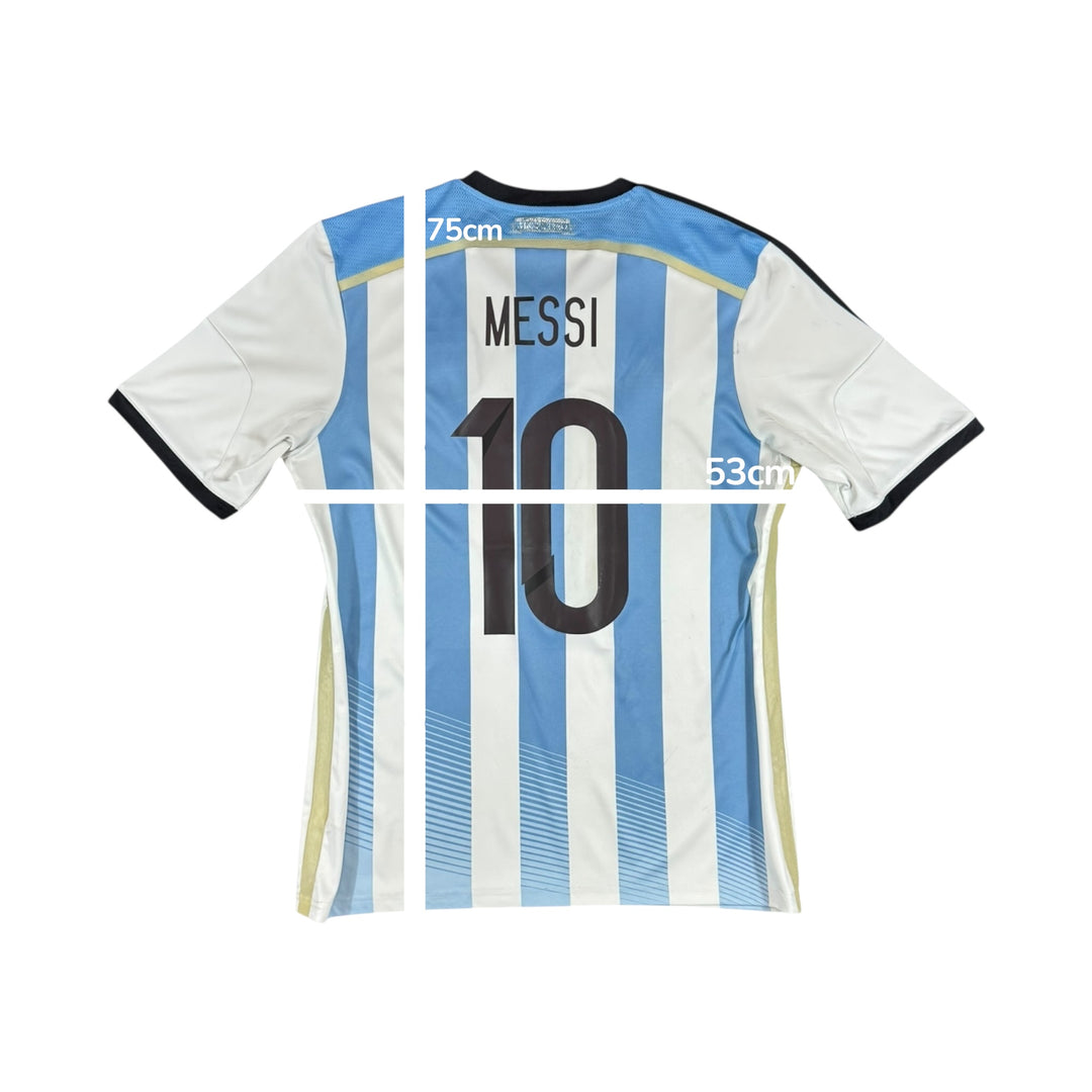 2014 Argentina Adidas Home Shirt #10 MESSI - 7/10 - (L)